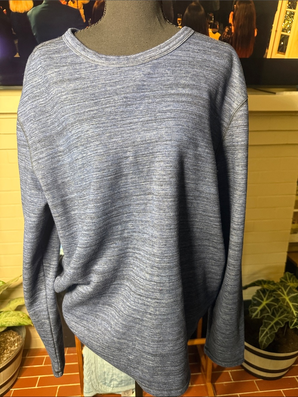 Apt. 9 Men's Heathered Blue Crewneck Sweater